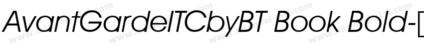 AvantGardeITCbyBT Book Bold字体转换